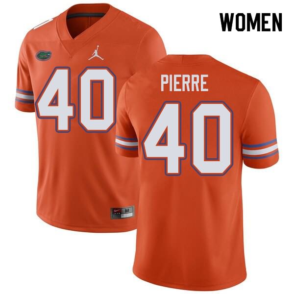 NCAA Florida Gators Jesiah Pierre Women's #40 Jordan Brand Orange Stitched Authentic College Football Jersey ZNS6164IF